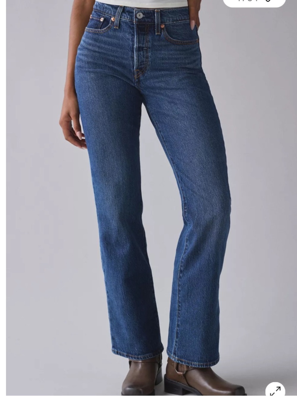 Levi’s Wedgie Bootcut Denim Jeans in Dark Blue Sz 29